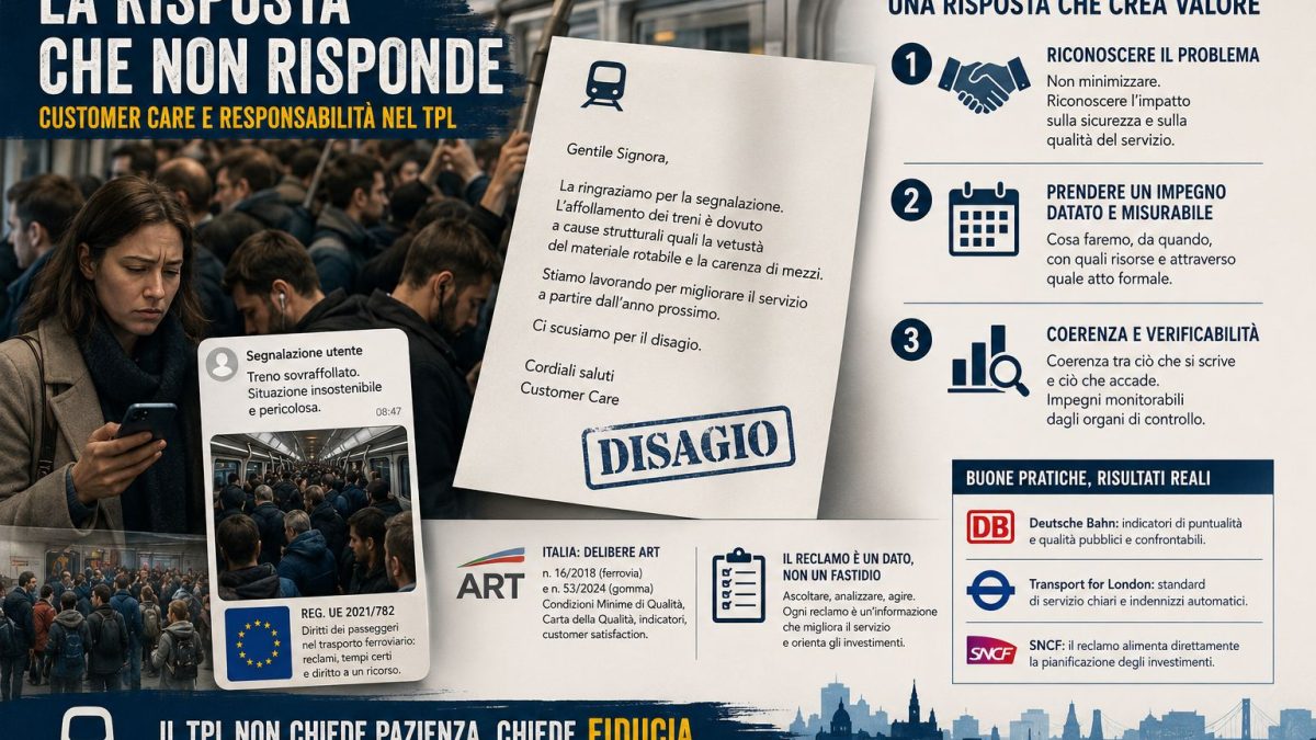 La risposta che non risponde: customer care e responsabilità nel TPL (*)